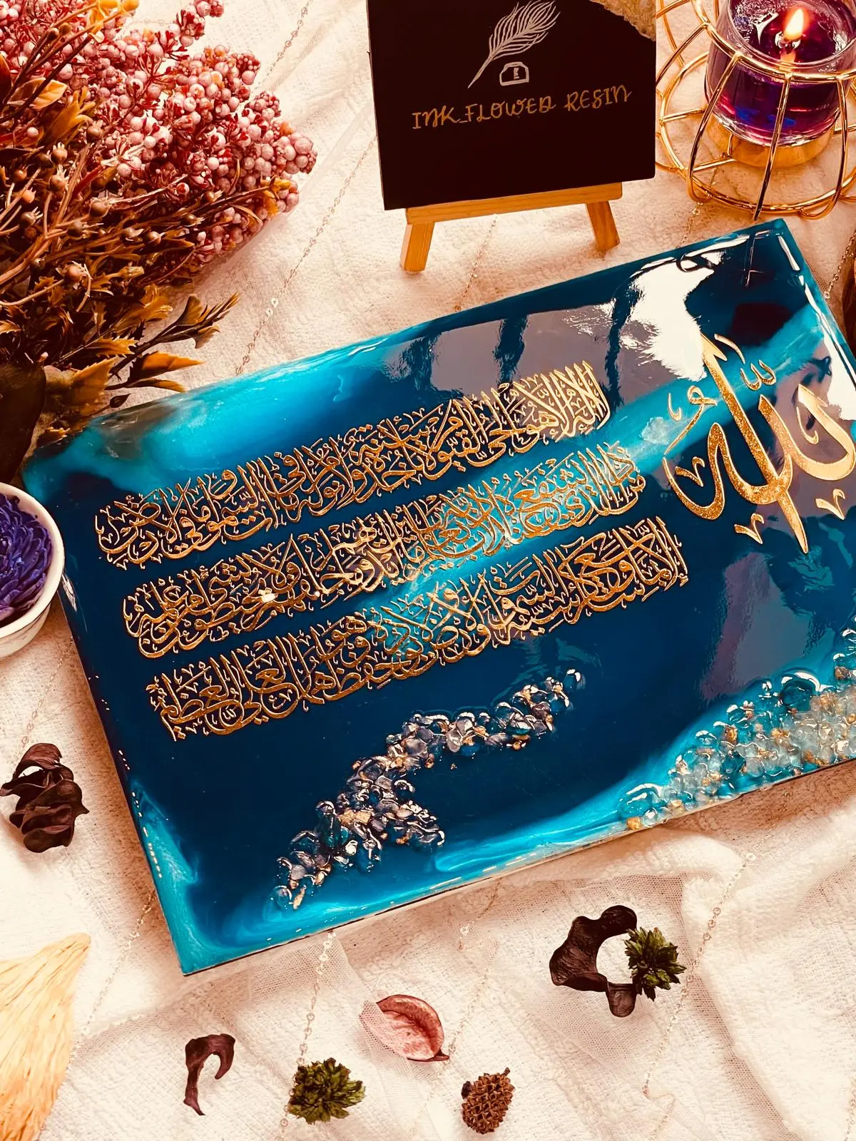 Resin calligraphy frame